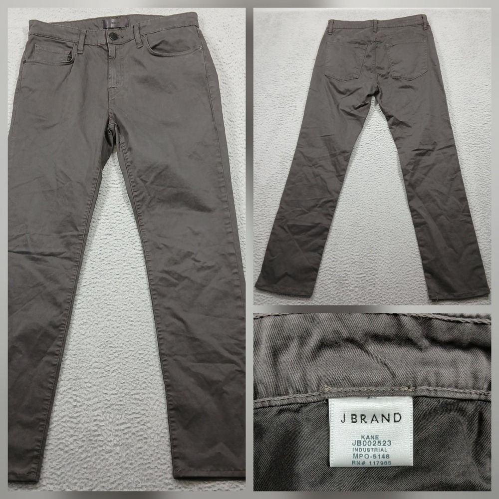J Brand Kane Men's Pants Gray‎ Straight Leg Industrial Style Size 33